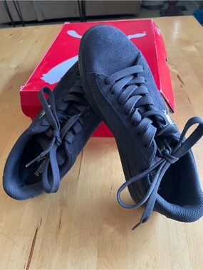 Puma Women’s Fierce Core Low-Top Suede Sneakers in Charcoal Black/Gray